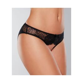 Adore Kiss Mesh & Lace Open Panty Black O/S